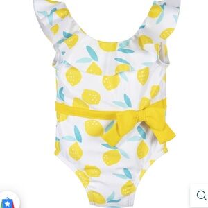 Baby UPF 50+ Lemon Squeeze One-Piece Swimsuit With Ruffle